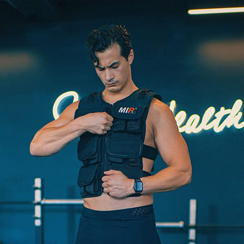 miR Airflow weighted vest with zipper option 20 lbs - 60 lbs (60 lbs, standard miR Airflow weighted vest with zipper option 20 lbs - 60 lbs (60 lbs, standard